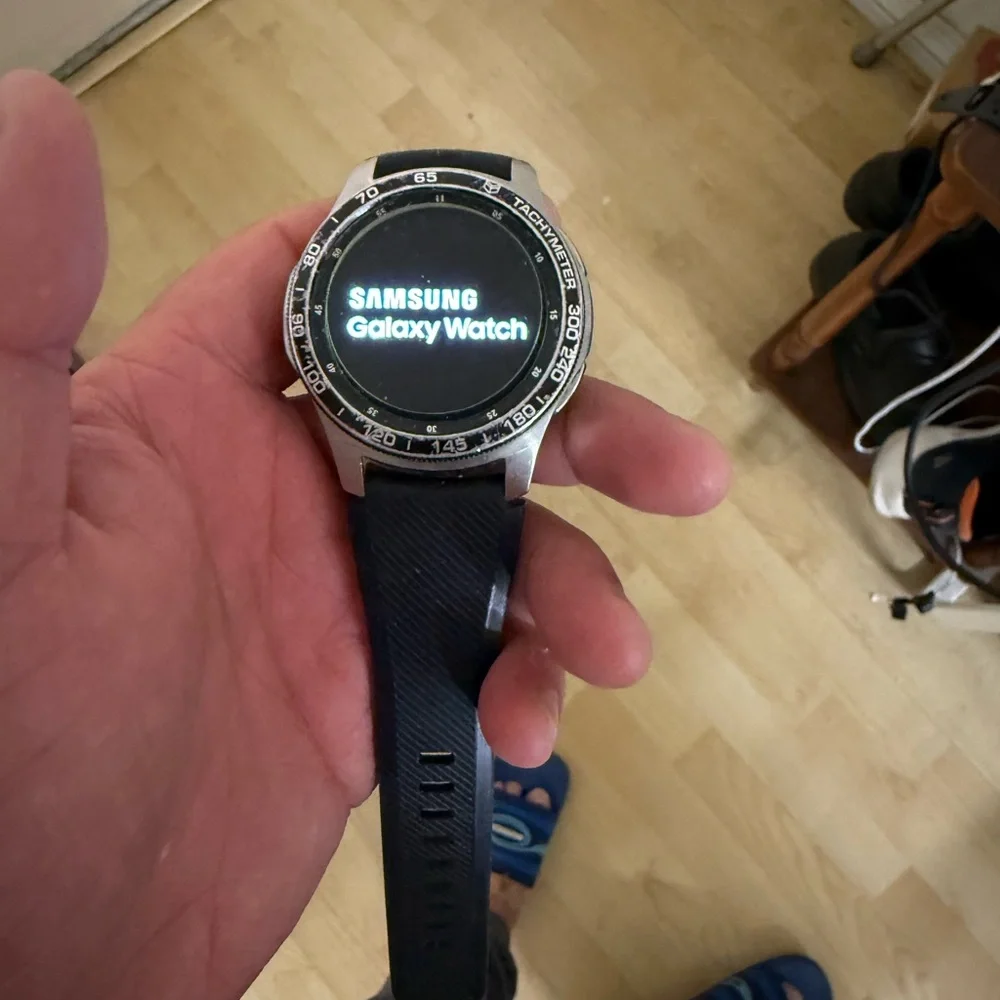 Samsung Black Smartwatch with Minimalist Design